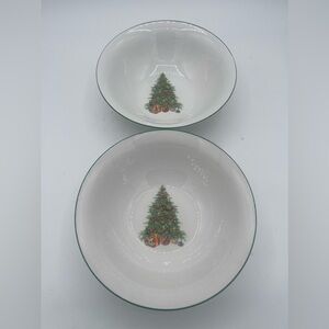 Trisa Stoneware Christmas Bowl Set of Two
